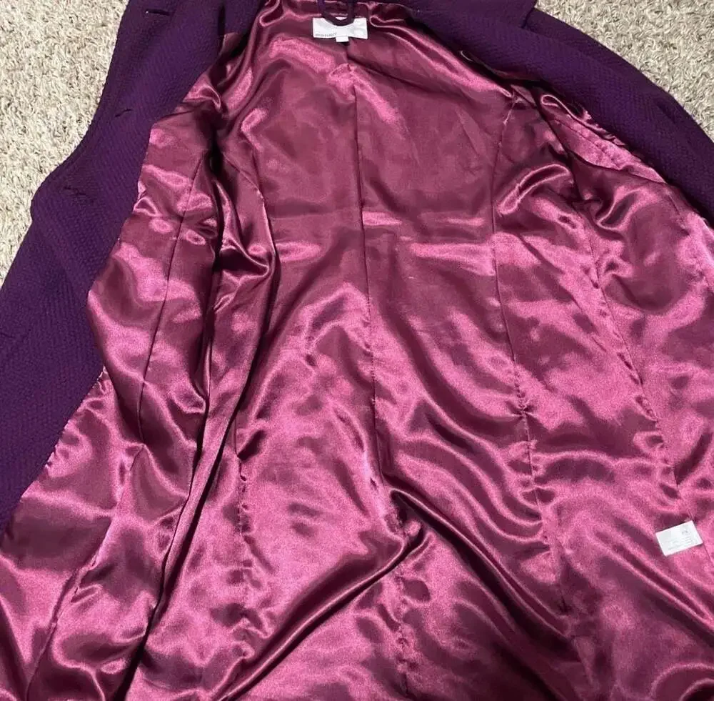 Old Navy Women's Purple Bell Sleeve Fit & Flare Peacoat - Picture 4 of 6